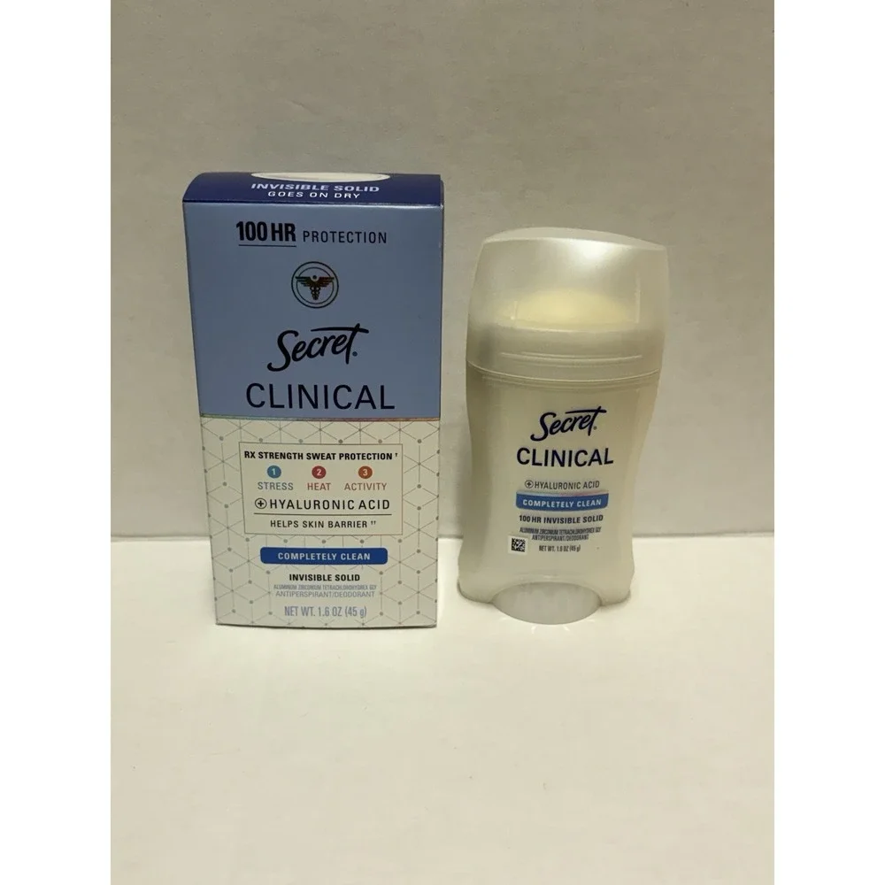 Secret Clinical Completely Clean Invisible Solid 100HR Antiperspirant 1.6 oz NEW